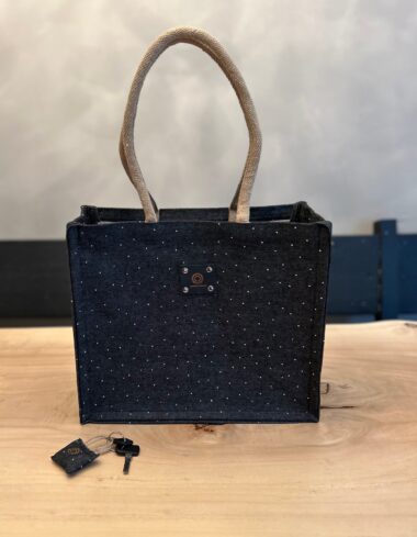 Duurzame shopper black denim fabulous drops
